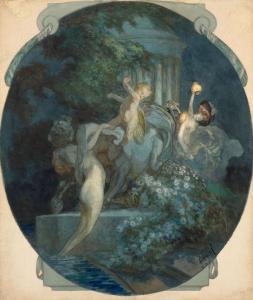 von BAYROS Franz 1866-1924,L'enlèvement de Déjanire, projet,Artcurial | Briest - Poulain - F. Tajan 2024-03-20