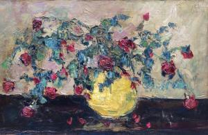 von BECHTEJEFF Wladimir Georgiew 1878-1971,Bouquet de roses rouges,1924,Damien Leclere FR 2017-12-04