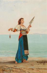 von BOHN Guerman 1812-1899,Girl from the Salernitaner Mountains,1874,Palais Dorotheum AT 2019-09-18
