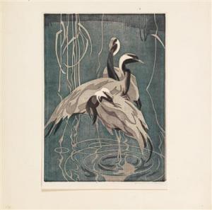 von BRESSLERN ROTH Norbertine 1891-1978,“Reiher\” [Herons],Palais Dorotheum AT 2018-11-07