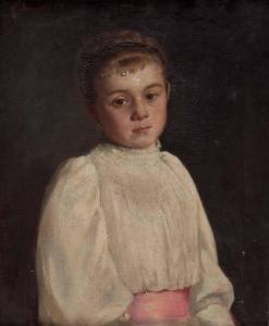 VON BREUNING Constanze 1859-1945,Portrait eines Mädchens in Weiß,1893,Palais Dorotheum AT 2011-04-19