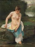Von BROZIK Wenceslas Václav 1851-1901,Female nude at the brook,Palais Dorotheum AT 2018-10-24