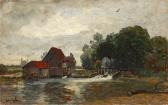 von CANAL Gilbert 1849-1927,An der Wassermühle,Van Ham DE 2013-01-30