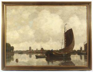 von CANAL Gilbert 1849-1927,Blick auf Dordrecht,Von Zengen DE 2021-06-18