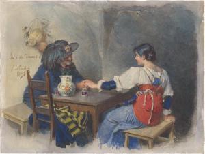 von COURTEN Angelo 1848-1925,In stato d'assedio,1891,Galerie Bassenge DE 2023-06-09