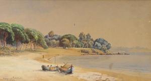 von CRAMM Helga 1878-1901,Continental shore scene,1895,Burstow and Hewett GB 2021-07-09