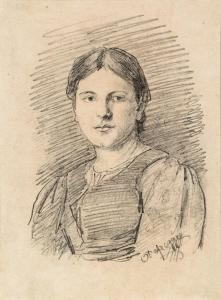 Von DEFREGGER Franz 1835-1921,Portrait of a young woman,im Kinsky Auktionshaus AT 2015-06-16