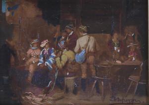 Von DEFREGGER Franz 1835-1921,Scène de taverne,Le Calvez FR 2013-12-01