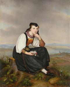 von der EMBDE August 1780-1862,Porträt der Tochter und Künstlerin Caroline Kla,1833,Villa Grisebach 2020-12-02