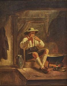 von ENHUBER Karl 1811-1867,Peasant boy in the kitchen,Neumeister DE 2022-09-28