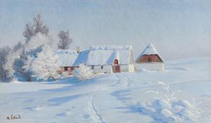 von ESTERLE Max 1870-1947,Farmhouse in winter,im Kinsky Auktionshaus AT 2020-12-15