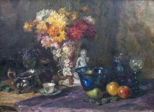 VON FLESCH BRUNNINGEN Luma 1856-1934,Still Life with Flowers in a Vase,Stahl DE 2017-06-24