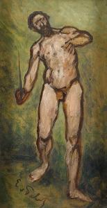von GEBHARDT Eduard 1838-1925,Male Nude with a Sword,Lempertz DE 2015-09-23