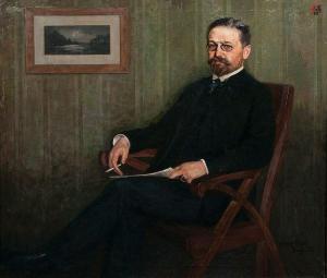 von GRITSCHKER KUNZENDORF Anna 1871-1930,Portrait of an elegant Gentleman,Stahl DE 2015-11-28