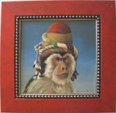 VON GRONE antoinette,Four oil on canvas portraits of monkeys,Bonhams GB 2008-10-12