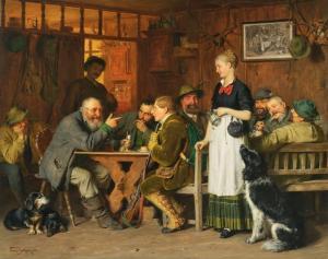 VON GRUTZNER Eduard 1846-1925,The Sunday Hunter,1880,Galerie Koller CH 2024-03-22