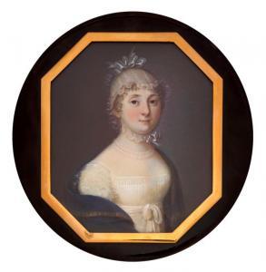 VON GUERARD BERNHARD EDLER,Portrait miniature of a young woman,1805,Galerie Koller 2018-03-22