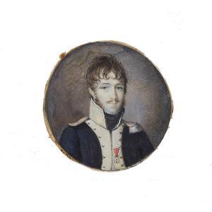 VON GUERARD Bernhard Ritter,PORTRAIT MINIATURE OF NAPOLEONIC NAVY GENTLEMAN,Charlton Hall 2020-04-02