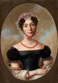 VON GUERARD Bernhard Ritter 1780-1836,Portrait of the elder sister Caroline von Guéra,1827,Lempertz 2015-09-23