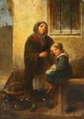 von HAGN Ludwig 1819-1898,Mutter mit ihrer Tochter,1856,Van Ham DE 2013-01-30