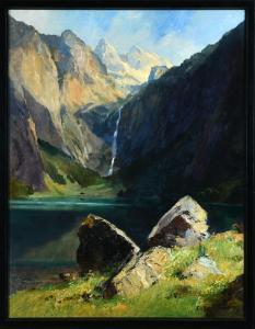 von HANDEL MAZETTI Eduard, Freiherr,Am Königssee - Obersee und Röthbachfall,1923,Allgauer 2023-01-13