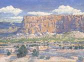 von HASSLER Carl 1887-1969,Untitled (Summer Mesa Scene),1927,Santa Fe Art Auction US 2018-11-10