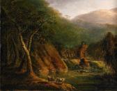 von HEIDEKEN Pehr Gustaf 1781-1864,Ett skogsbeklätt bergslandskap me,1814,Stockholms Auktionsverket 2006-11-29