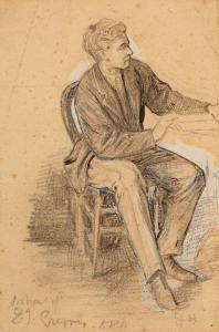Von HERKOMER Hubert,Portrait of Edward John Gregory,1883,Simon Chorley Art & Antiques 2023-07-25