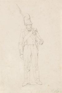 von HESS Peter Heinrich 1792-1871,Bayerischer Infanterist mit Raupenhelm,Ketterer DE 2017-05-24