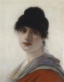 von HOESSLIN George 1851-1923,Portrait of a Venetian Woman,1887,Palais Dorotheum AT 2011-06-09