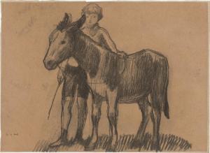Von HOFMANN Ludwig 1861-1945,Benvenuto mit Eselchen,1910,Galerie Bassenge DE 2023-11-30