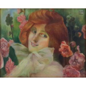 Von HOFMANN Ludwig 1861-1945,Girl with Flowers,Kodner Galleries US 2018-01-24