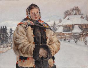 von JAROCKI Wladyslav,Portrait of Highlander on the Background of Mounta,1937,Desa Unicum 2024-02-01