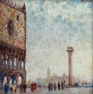 von JAROCKI Wladyslav 1879-1965,View from Piazzetta San Marco in Venice,Desa Unicum PL 2024-03-21
