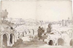 VON KüGELGEN Constantin,Blick auf das Colosseum und die Basilica dei San,Galerie Bassenge 2019-11-29