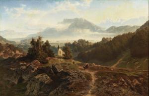 von KALCKREUTH Stanislas Graf,Mountain landscape with view of the Hoher Göll,Neumeister 2022-03-31