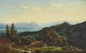 von KALCKREUTH Stanislas Graf 1820-1894,View of the Inntal Valley,1854,Neumeister DE 2019-12-04