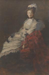 von KELLER Albert 1844-1920,Portrait of a young woman,1875,Aspire Auction US 2017-05-27