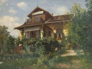 von KIRCHSBERG Ernestine 1857-1924,Landvilla mit Garten,Palais Dorotheum AT 2022-06-22
