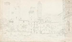 von KLENZE Leo 1784-1864,San Gimignano dalle belle Torre,1852,Palais Dorotheum AT 2022-09-28