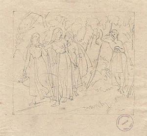 Von KLOEBER August 1793-1864,Sacontala,Galerie Bassenge DE 2015-05-29