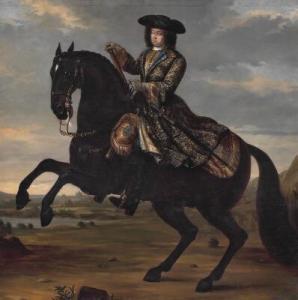 von KRAFFT David 1655-1724,King of Sweden on horseback,1696,Bruun Rasmussen DK 2020-12-01