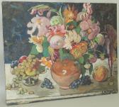 VON KUCZYNSKA FESSLER Ilka 1971,Stillleben mit Blumen und Obst,Palais Dorotheum AT 2014-12-04