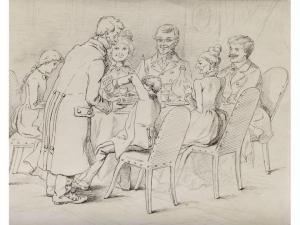 von LEOPRECHING Marquard, freiherr 1839-1897,Familie am Speisetisch.,Hampel DE 2012-06-20