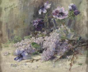 VON LEPELL Angelica 1869-1938,Anemones and Lilac,Palais Dorotheum AT 2013-06-06