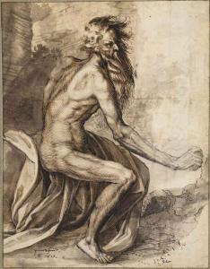 VON LICHTENBERG Peter Schmidt 1585-1620,Saint Jerome in the Wilderness,1618,Christie's GB 2014-12-10