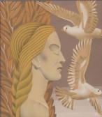 VON LISKI Robert Reinhardt 1908-1991,Deco female figure with doves,Ripley Auctions US 2010-07-24