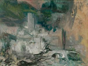 von LUCKNER Heinrich, Graf 1891-1970,Ruine im Gebirge,1965,Galerie Bassenge DE 2021-12-03