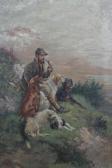 von LUERZER Frederick 1858-1917,Hunter with Dogs,1909,Hindman US 2005-10-23