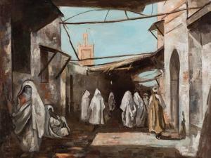 von MERVELDT Hans Hubertus 1901-1969,Souks of Marrakech,1943,Auctionata DE 2017-03-08